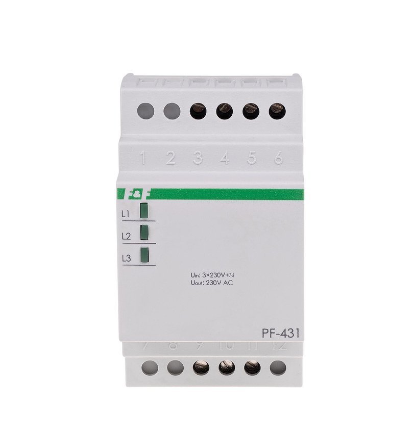 Automatyczny przełącznik faz z fazą priorytetową 16A 3 moduły PF-431 F&F