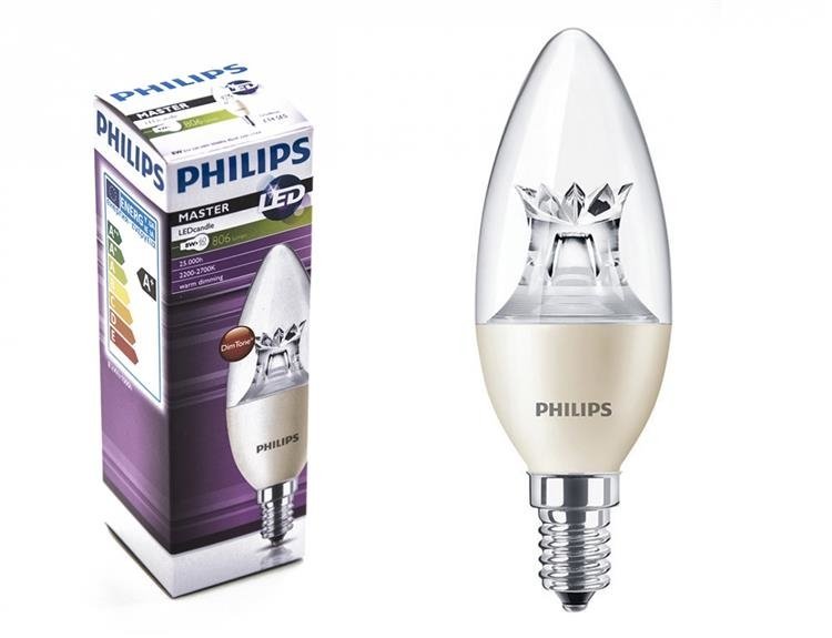 Żarówka LED świeczka, 8W, E14, ściemnialna DimTone 2200-2700K, Philips ...