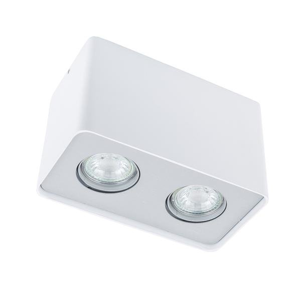 Lampa sufitowa natynkowa plafon plafoniera Harris 2 biała prostokąt kostka metalowa Italux FH31432S-WH