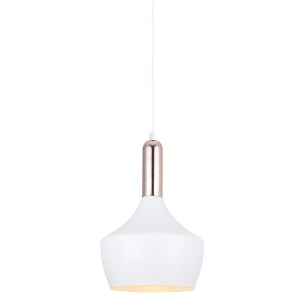 Lampa sufitowa wisząca Ophelia biała chrom metalowa dzban kopuła Italux MDM-3028/1 W+COP