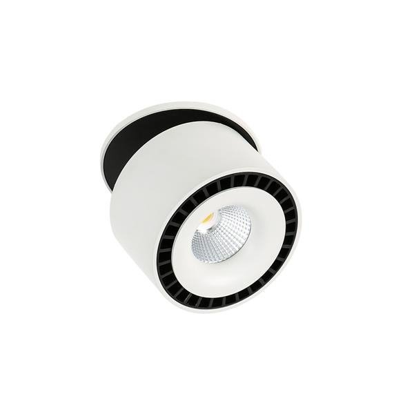 Oprawa wpuszczana reflektor LED tuba regulowany czarny biały Italux Sevilla Round Recessed 3000K SL7560/28W 3000K WH+BL