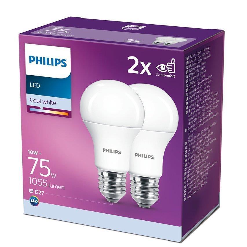 Zestaw żarówek 2x LED Philips E27 10W 4000K 1055lm Philips