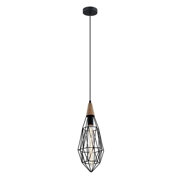 Lampa sufitowa wisząca Maelle wąska drut klatka czarna zwis łezka industrialna Italux MDM-2595/1S BK