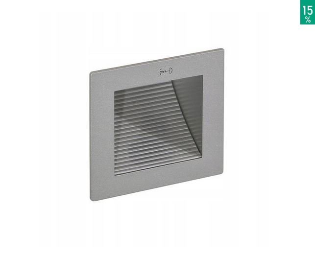 Lampa przypodłogowa LED Soleo srebrna aluminium kwadrat schodowa Italux DL-E02/SY
