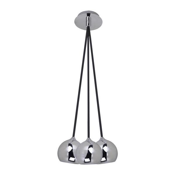 Lampa sufitowa wisząca James CH 3 źródła światła kula chrom metal zwis Italux FH5953-BCB-120