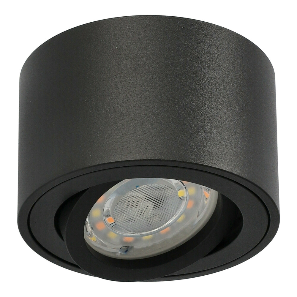 Punktowa oprawa sufitowa natynkowa ZALDA OV Black IP20, 220-240V, okrągła, czarna EDO777450 EDO Solutions