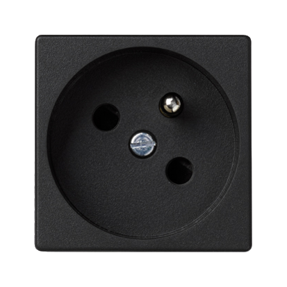 Gniazdo K45 z uziemieniem 16A/230V~; szary grafit Simon Connect