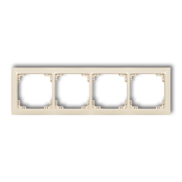 Ramka uniwersalna poczwórna DECO Soft, beżowy Karlik 1DRSO-4
