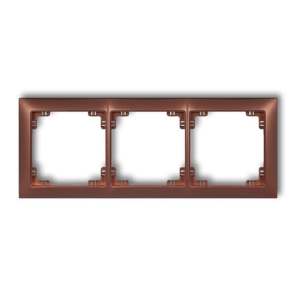 Ramka uniwersalna potrójna DECO Soft, brązowy metalik Karlik 9DRSO-3