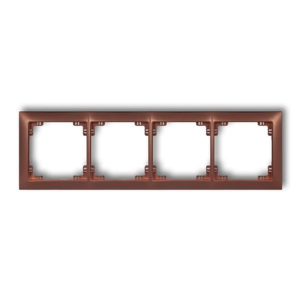 Ramka uniwersalna poczwórna DECO Soft, brązowy metalik Karlik 9DRSO-4