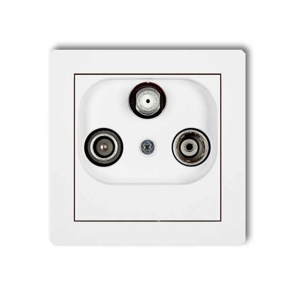 Mechanizm gniazda abonenckiego RTVSAT końcowego 1,5dB biały Karlik Deco DGS