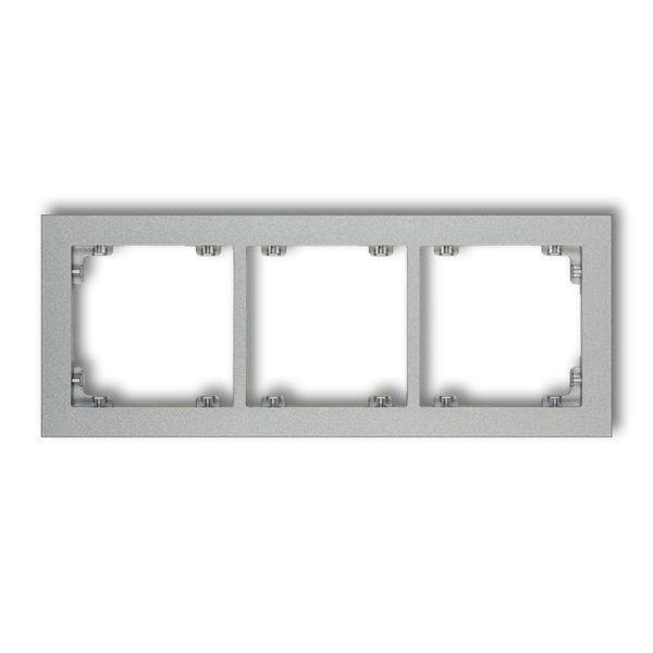 Ramka uniwersalna potrójna z tworzywa srebrny metalik Karlik Deco 7DR-3
