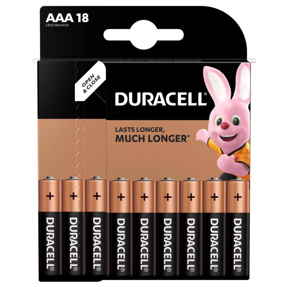 Bateria alkaliczna AAA LR03 1,5V DURACELL blister 18szt