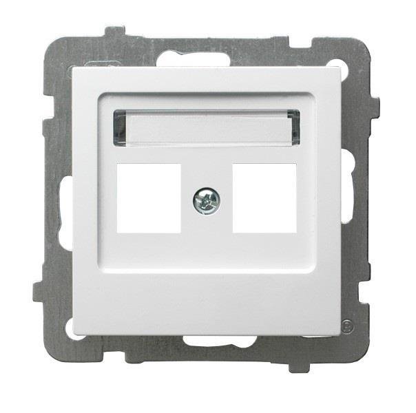 Obudowa gniazda podwójnego typu Keystone prosta As GPK-2G/p/00