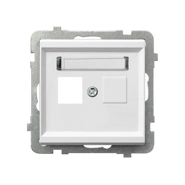Obudowa gniazda pojedynczego typu Keystone prosta biały Ospel Sonata GPK-1R/p/00