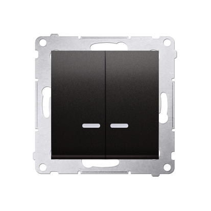 Simon 54 Premium Antracyt Łącznik świecznikowy z podświetleniem LED i do wersji IP44 DW5ABL.01/48