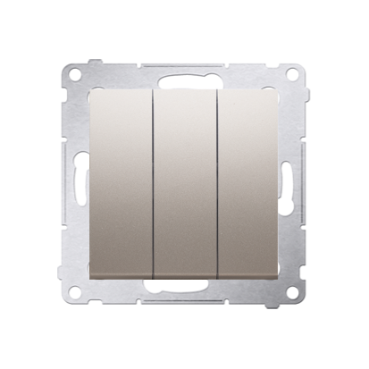 Simon 54 Premium Złoty mat Łącznik potrójny z podświetleniem LED (moduł) 10AX 250V, szybkozłącza, DW31L.01/44