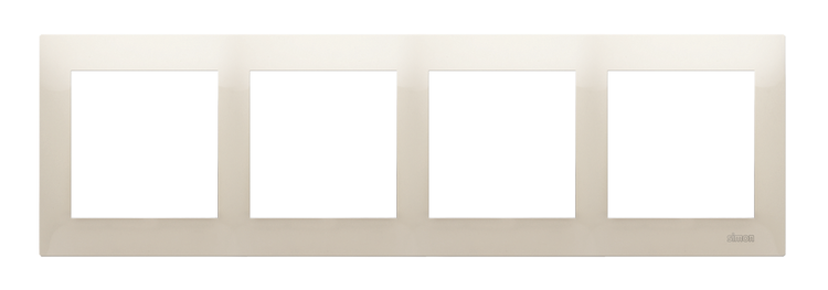 Simon 54 Premium Krem Ramka 4-krotna uniwersalna IP20/IP44, DR4/41