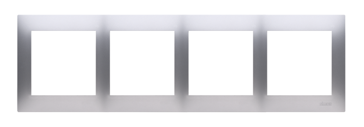 Simon 54 Premium Srebrny Ramka 4-krotna uniwersalna IP20/IP44, DR4/43
