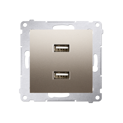 Simon 54 Premium Złoty Ładowarka USB podwójna (moduł), 2.1A 5V DC, DC2USB.01/44, Kontakt Simon