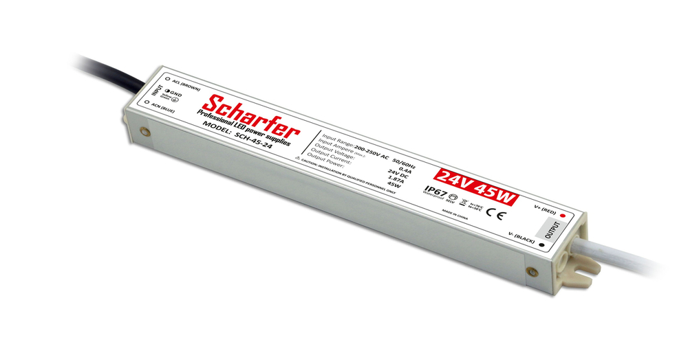 Zasilacz hermetyczny 45W 24V IP67 1.875A uniwersalny Scharfer SCH-45-24