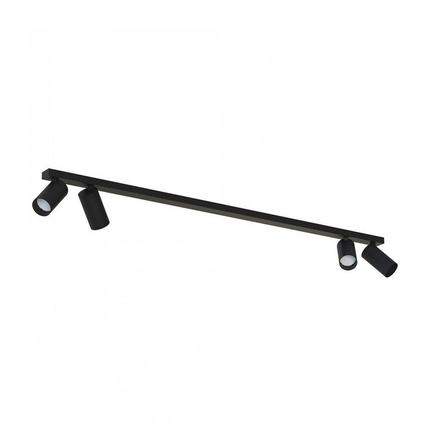 Listwa sufitowa natynkowa  MONO IV BLACK  4xGU10 Czarna IP20 220-230V 10W