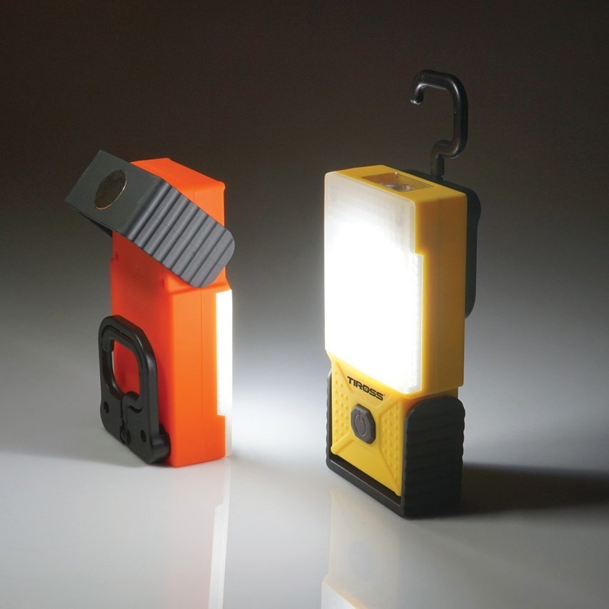 Latarka wielofunkcyjna 3W COB LED + 6 SMD LED z haczykiem i magnesem 3xAAA Tiross TS-1845