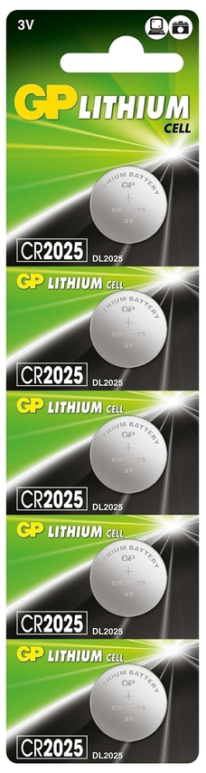 Bateria 3V CR2025 litowa blister 5 sztuk GP Bateries