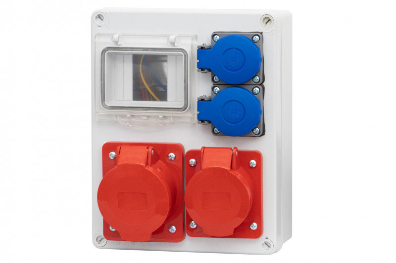 Rozdzielnica R-240 16A5p, 32A5p, 2x250V, 4M IP44 F-elektro F3.0069