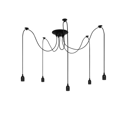 Lampa wisząca pająk ARANEA 5xE27 czarny EDO777188 <span class="keyword" >EDO Solutions</span>