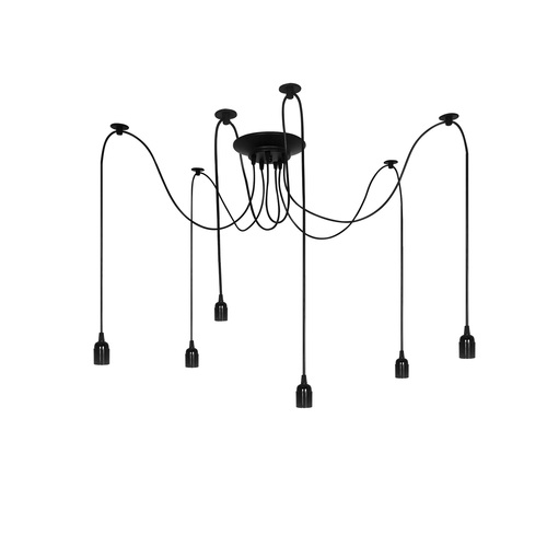 Lampa wisząca pająk ARANEA 6xE27 czarny EDO777189 <span class="keyword" >EDO Solutions</span>