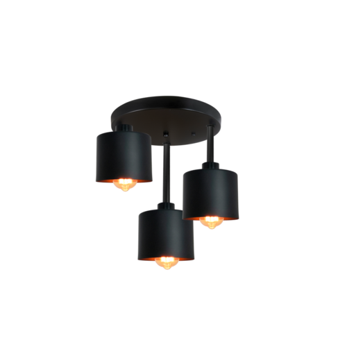 Lampa wisząca VESPER FRAT 3xE27 czarny EDO777196 EDO