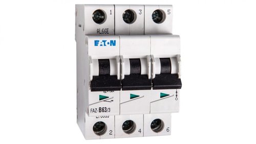 Wyłącznik nadprądowy 3P B 63A 15kA AC 278853 Eaton