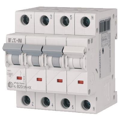 Wyłącznik nadprądowy 3P+N B 20A 6kA AC 194902 Eaton