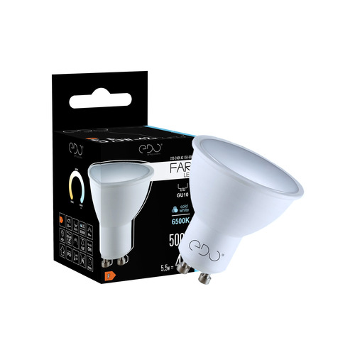 Żarówka FARI LED GU10 5,5W 6500K zimna CW 500lm 120st EDO777437 <span class="keyword" >EDO Solutions</span>
