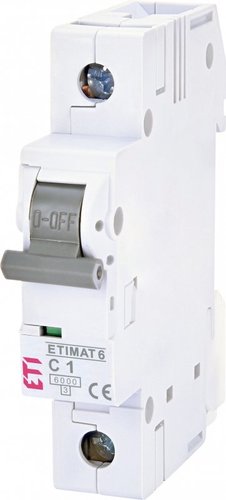 Wyłącznik nadprądowy ETI ETIMAT 1P C 1A 6kA AC ETI 002141504