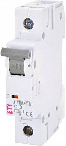 Wyłącznik nadprądowy ETI ETIMAT 1P C 3A 6kA AC ETI 002141509
