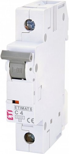 Wyłącznik nadprądowy ETI ETIMAT 1P C 4A 6kA AC ETI 002141510