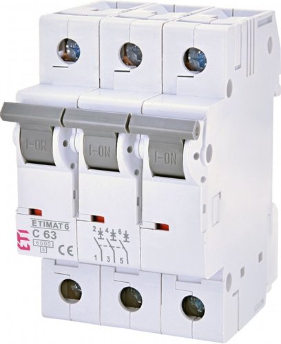 Wyłącznik nadprądowy ETI ETIMAT 3P C 63A 6kA AC ETI 002145522