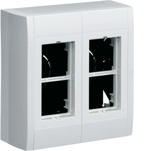 Puszka instalacyjna natynkowa pusta 4xgn (2x2) 45x45mm, biały tehalit.LPT Hager