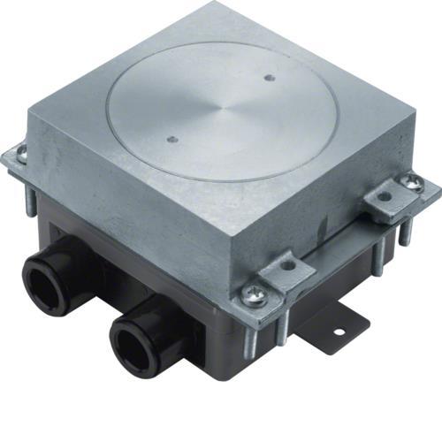 Puszka podłogowa serwisowa kwadratowa 125X125mm aluminium tehalit.VE-EE Hager