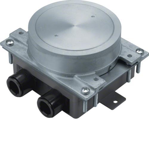 Puszka podłogowa serwisowa okrągła D=125mm aluminium tehalit.VE-EE Hager