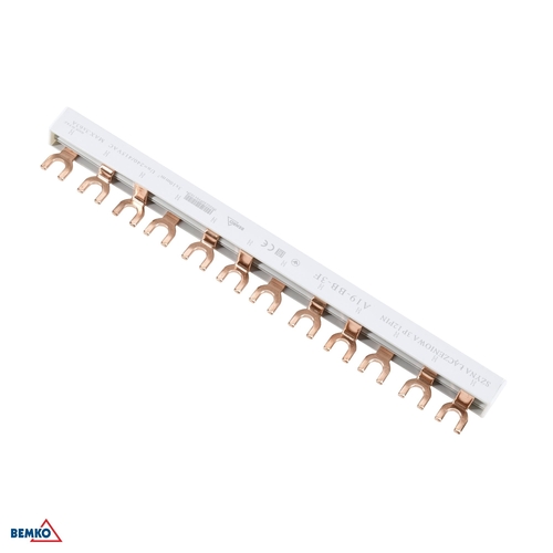 Szyna łączeniowa 3F TYP-U 10MM2 12 modułów Bemko