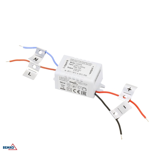 Zasilacz elektroniczny LED 12V 5W Bemko