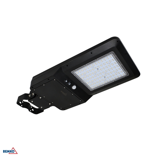 SOLARNA Oprawa uliczna LED SOLGER 40W 4800LM 4000K IP65 czarna czujnik PIR Bemko