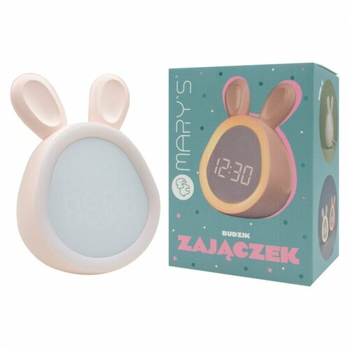 Lampka nocna MARY'S LED Budzik Zajączek 1,8W rożowy MW20532 Eco Light