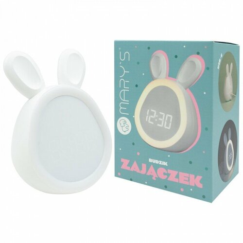 Lampka nocna MARY'S LED Budzik Zajączek 1,8W biały MW20531 Eco Light