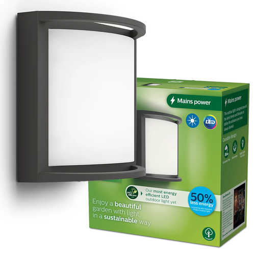 Kinkiet zewnętrzny elewacyjny LED <span class="keyword" >SAMONDRA</span> 3,8W 2700K 800lm IP44 antracyt Philips