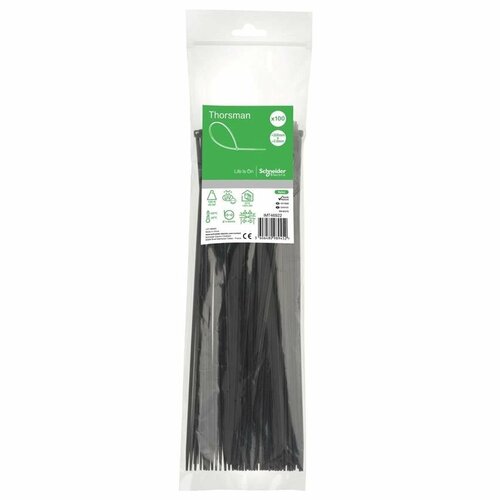 Opaska kablowa (trytytki) 300x3.6mm w kolorze czarnym 100 szt. Schneider IMT46418