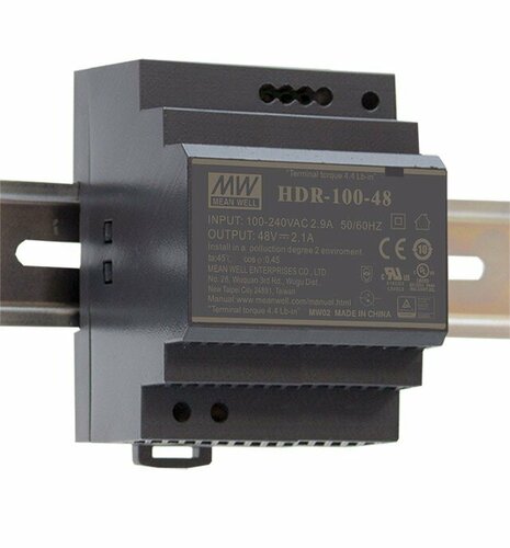 Zasilacz na szynę DIN MEAN WELL 100W 12V 7,1A HDR-100-12